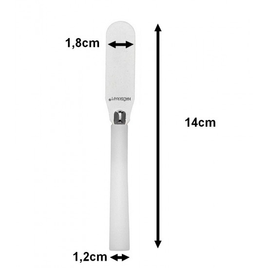 Jogo 6 Espatulas 14cm Para Pate Branca